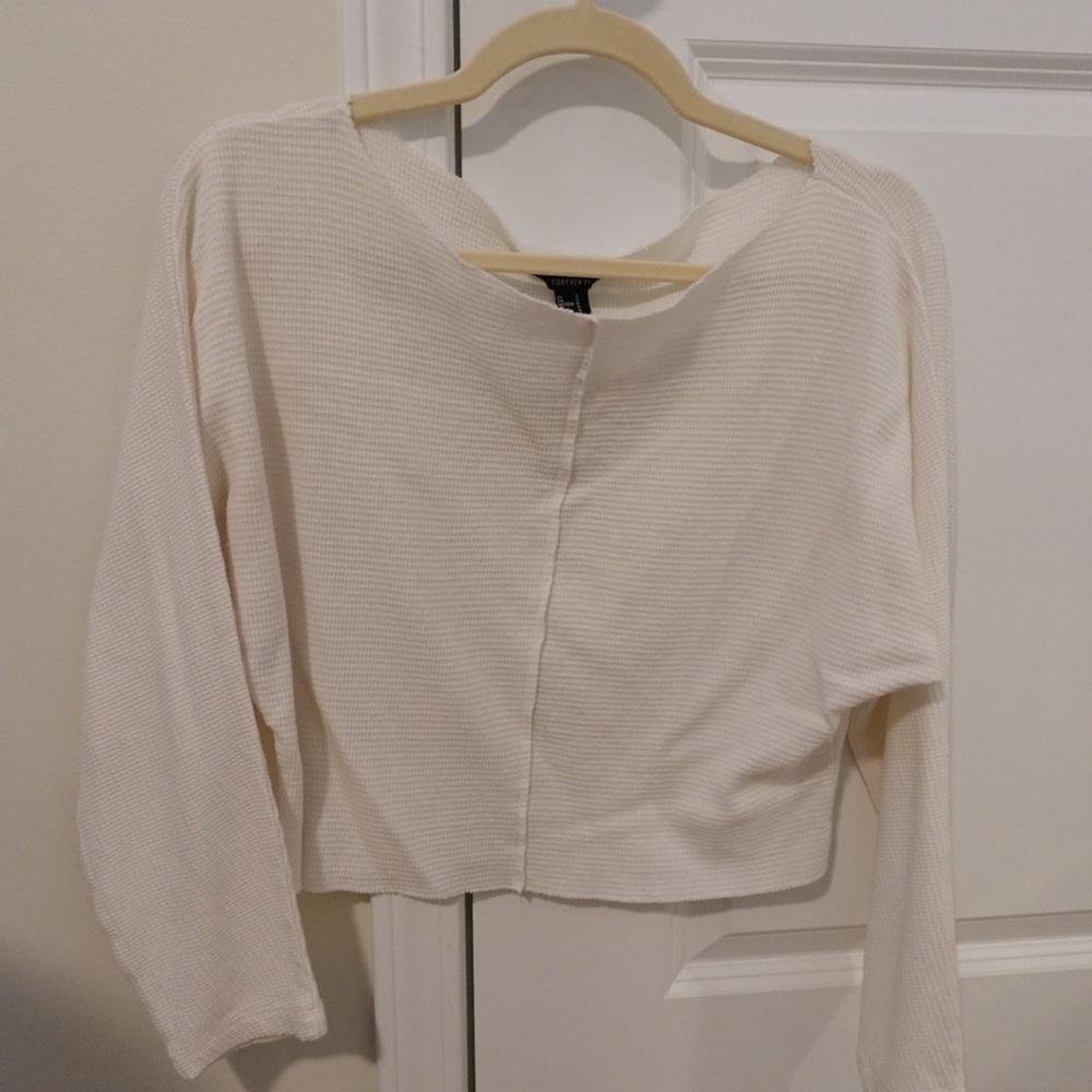 Forever 21 Cream Crop Top